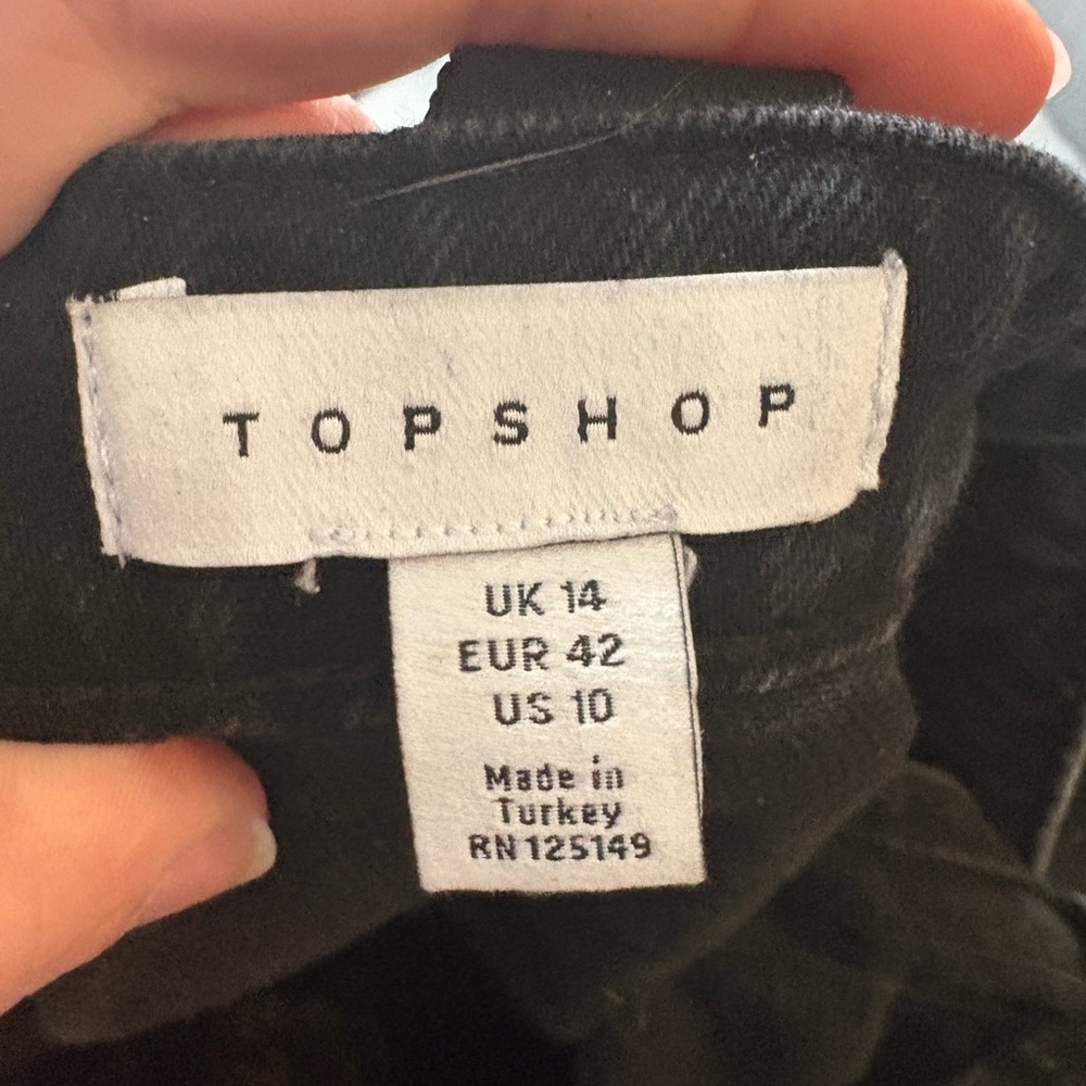 Topshop Black Mini Overall Dress - Picture 3 of 6
